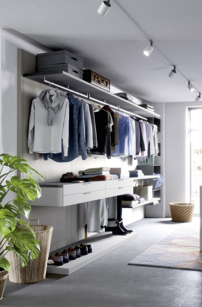 Novamobili Dublin Ireland Break closet system open walk in wardrobe custom made Clontarf Raheny Sutton Howth Portmarnock Malahide North Dublin modern fitted built in custom furniture design