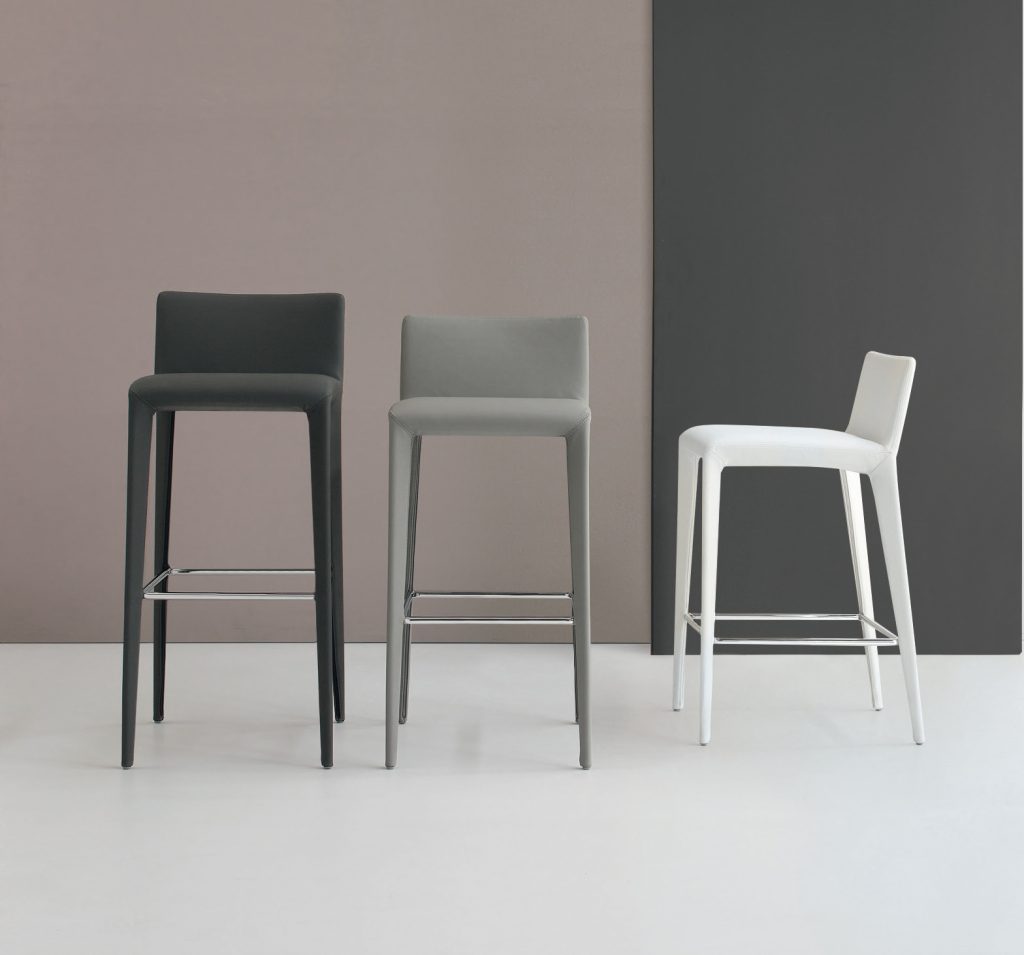 Bonaldo Filly too high stool black, grey, white leather upholstery luxury furniture Dublin Ireland