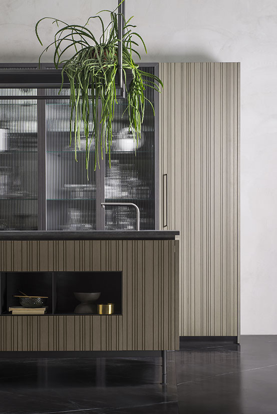 Contemporary italian kitchens ireland modern design ribbed slatted