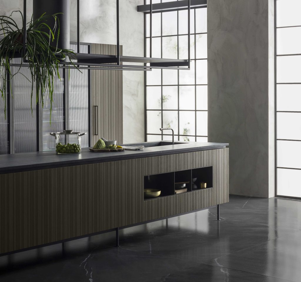 Contemporary italian kitchens ireland modern design ribbed slatted Clontarf Raheny Sutton Howth Portmarnock Malahide North Dublin modern fitted built in custom design